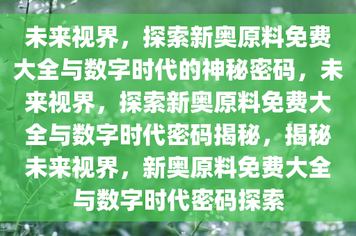 探索未来之门，揭秘新奥正版资料免费提供之第067期关键数字组合的魅力